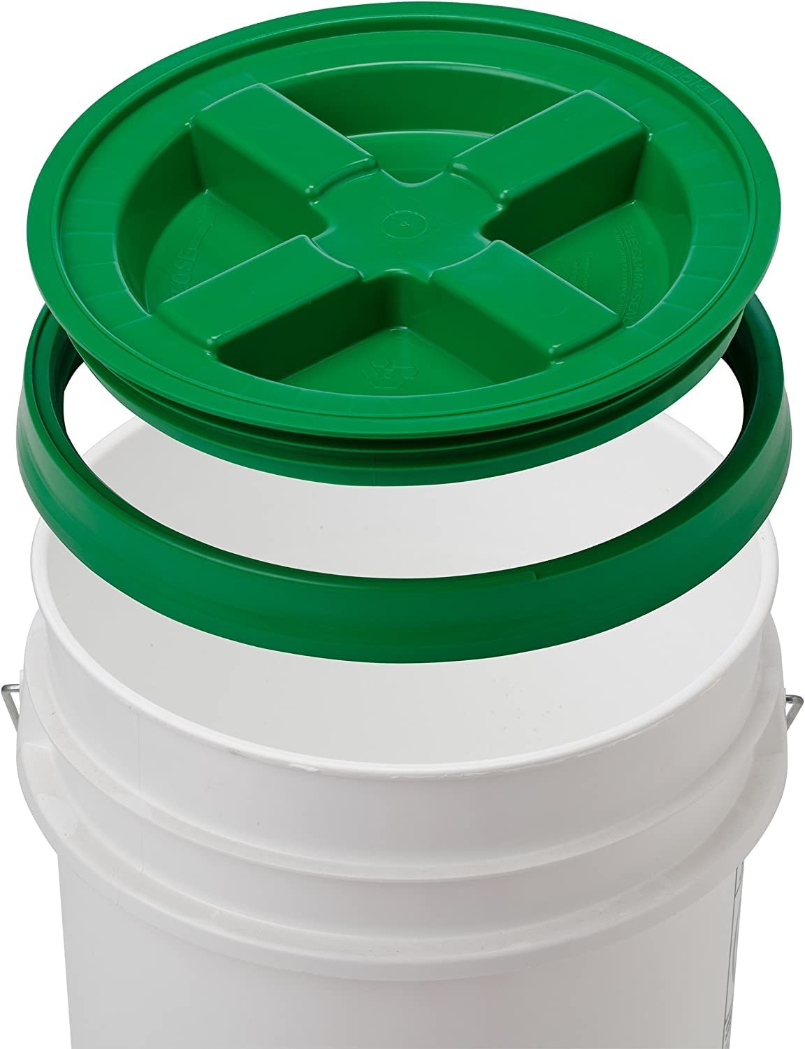 GAMMA2 Gamma Seal Lid – Pet Food Fits 3.5, 5, 6, & 7 Gallon Buckets, Green