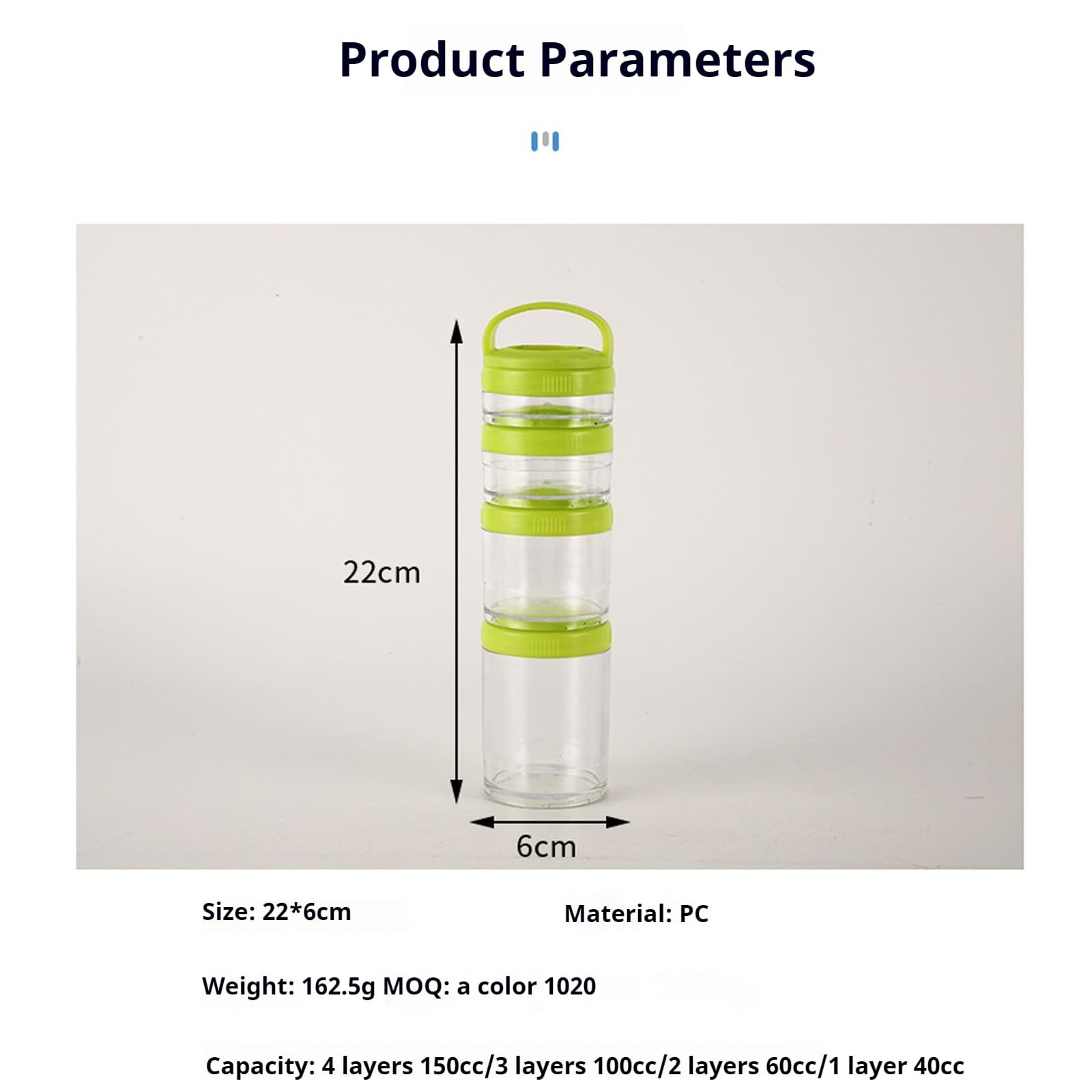 2PCS Stackable Snack Container and Protein Powder Shaker Cup, Portable Keycha…