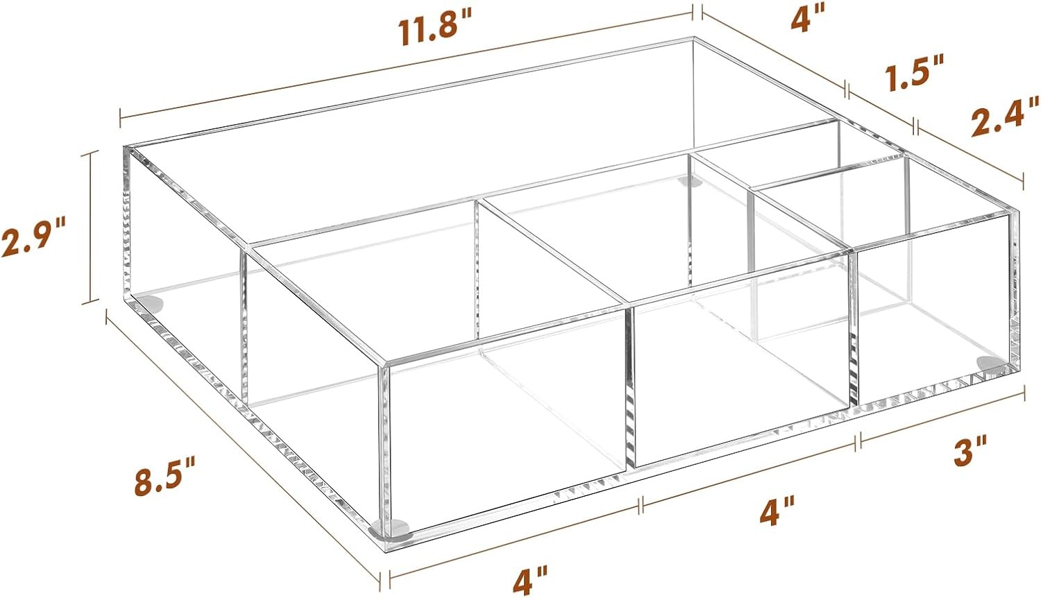 Acrylic Coffee Bar Station Organizer for Countertop,Office Breakroom Clear Snack