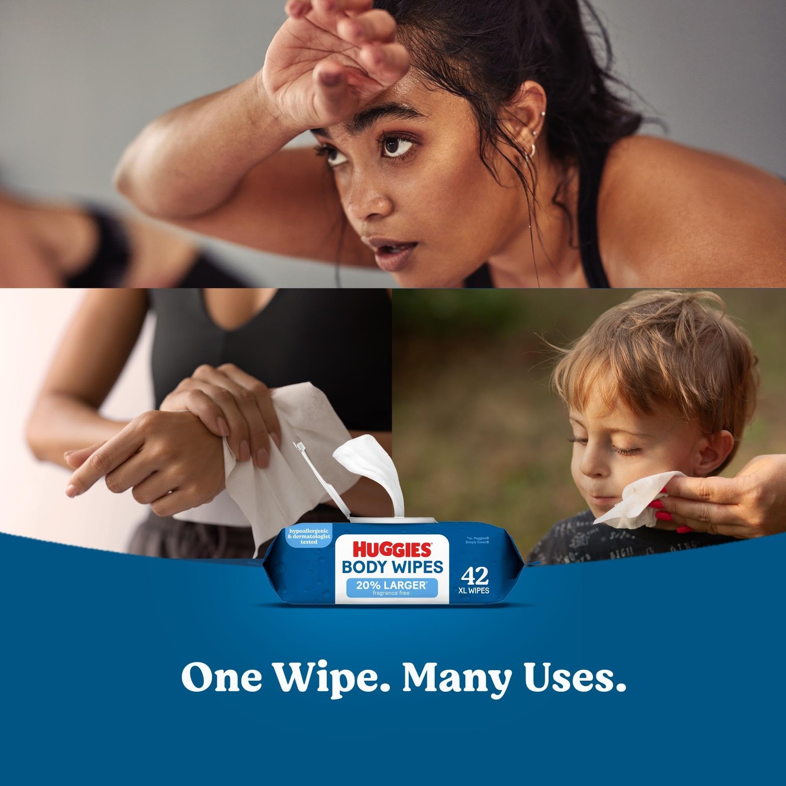 Huggies Extra Large Unscented Wipes 1 Flip-Top Pack 42 Count 10036000585206