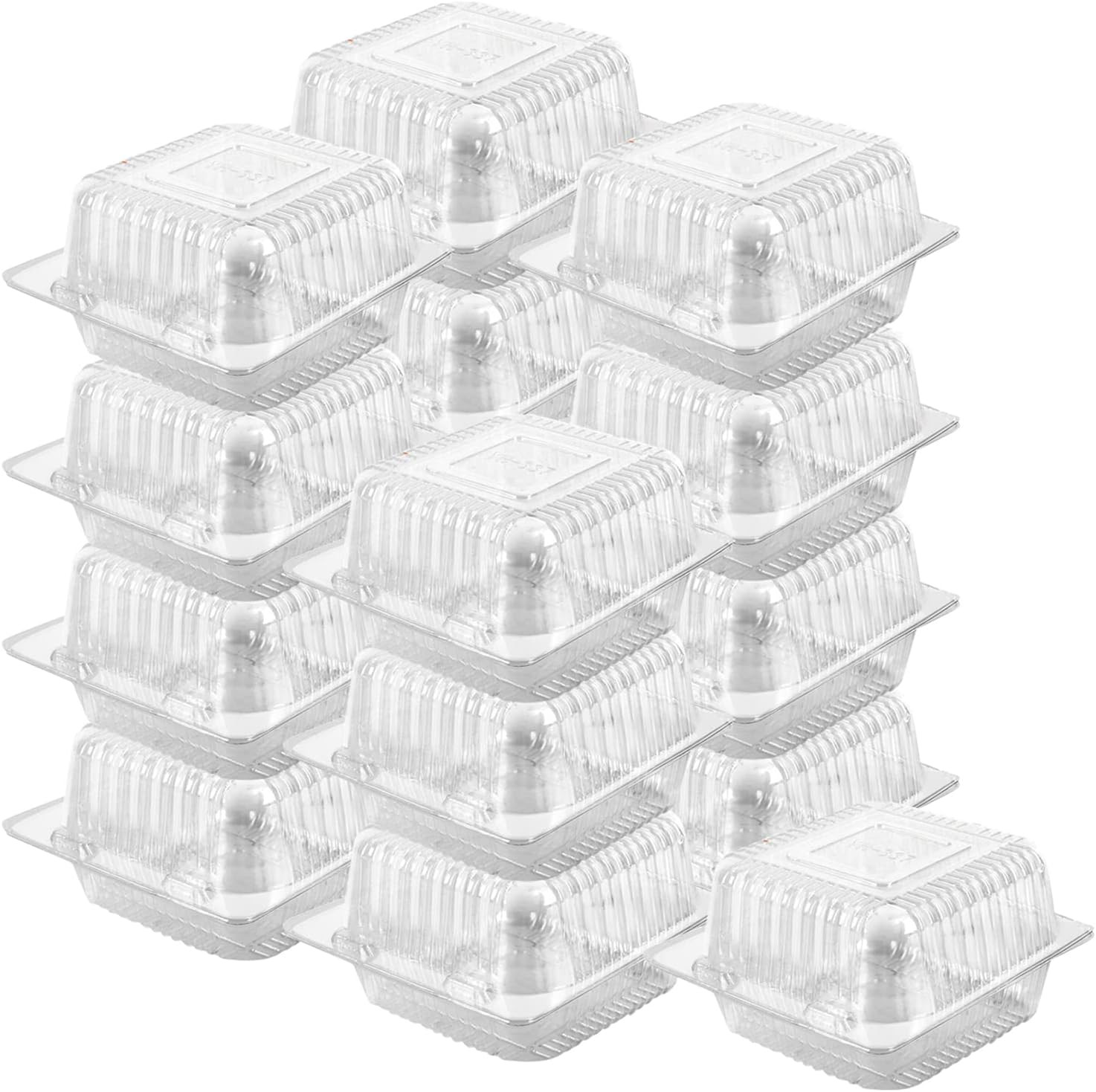 Axe Sickle 50 Count Clear Plastic Hinged Take Out Containers Clamshell Takeout T