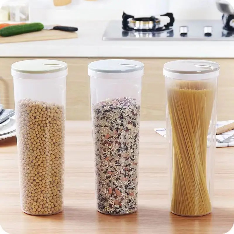 Airtight Pasta Spaghetti Noodle Container Sealed Food Storage Box Locking Lid