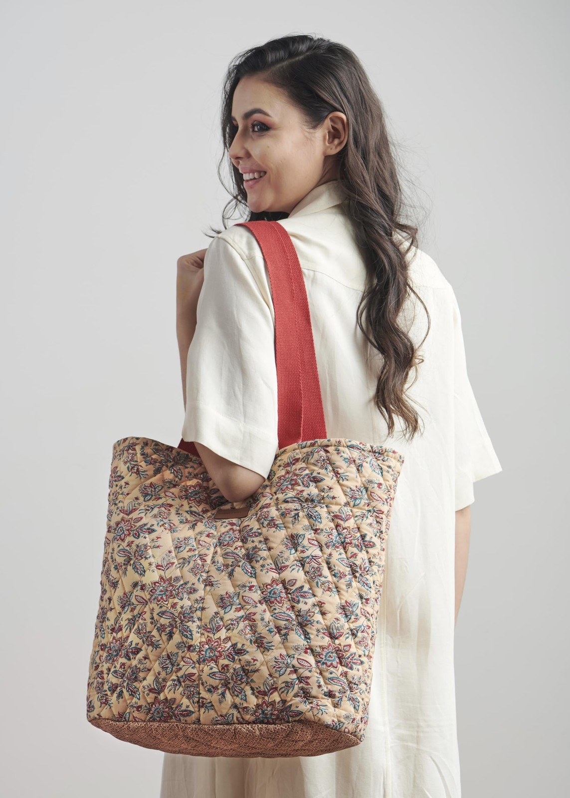 Maison D’ Hermine Maison D Hermine Shopping Bags Cotton Quilted Tote Bag Zipper