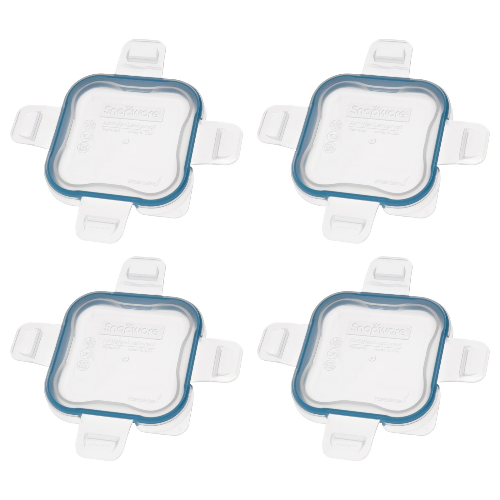 Snapware 8701R-PC Total Solutions Lid with Blue Spruce Saltwater Gasket (4-Pack)