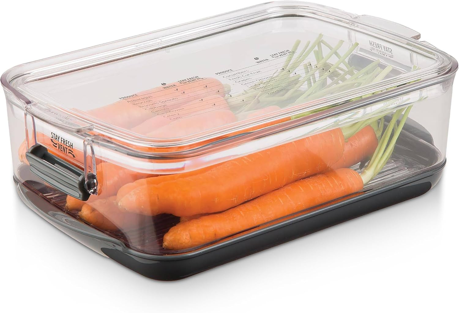 Prokeeper Produce Container, 3-Quart – Stay-Fresh Vent System for Small Peppers