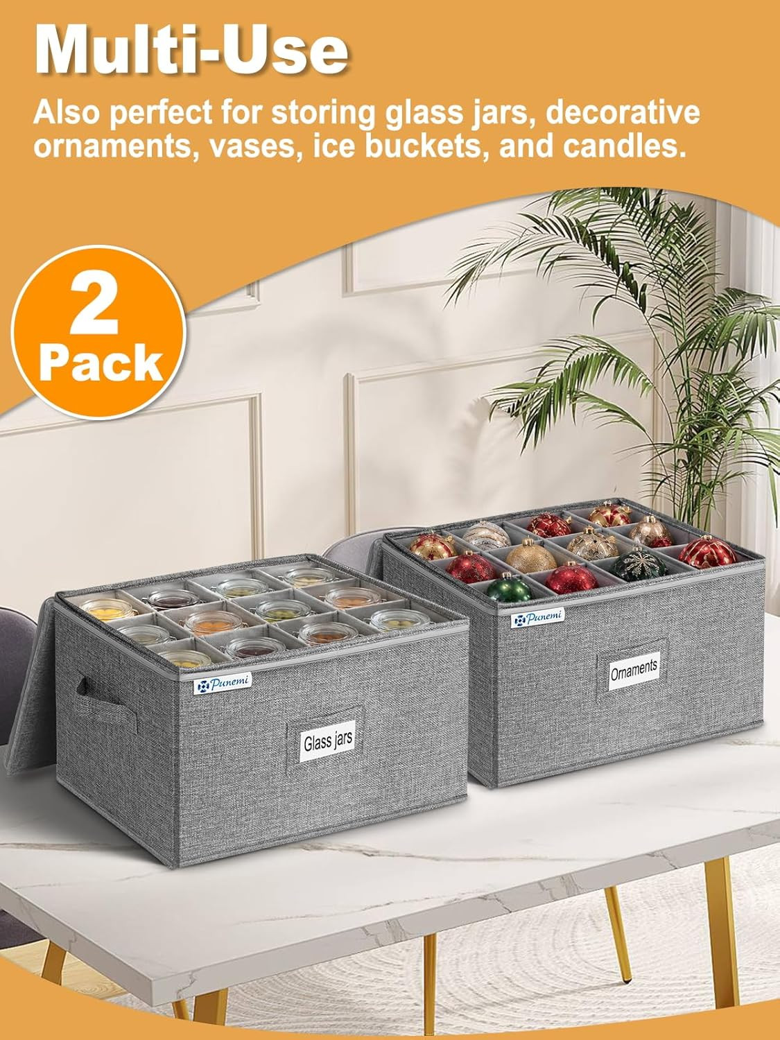 Wine Glass Storage Box, Glassware Storage Containers W/Hard Shell Side Bottom Su
