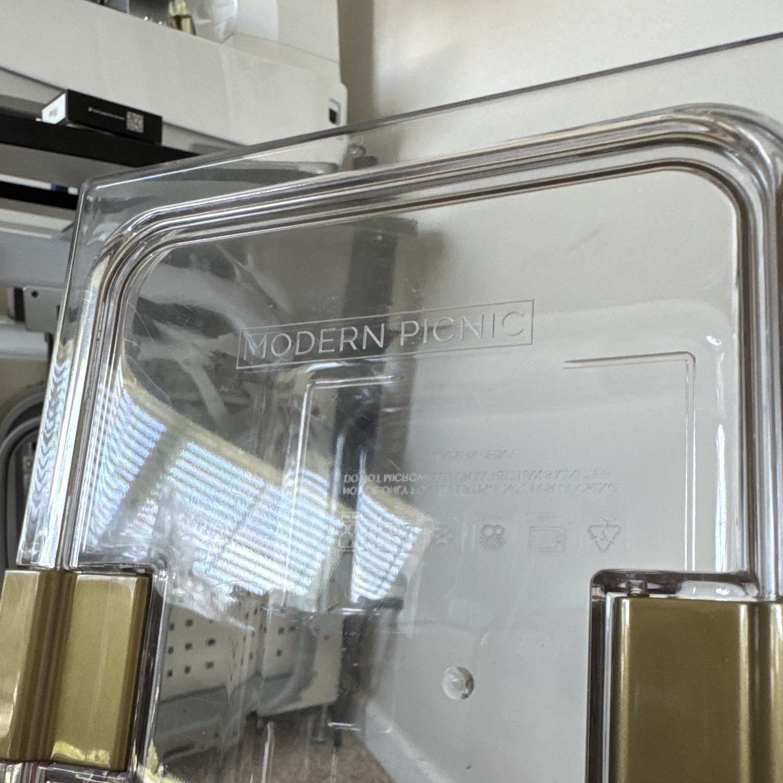 Modern Picnic Clear Rectangular Plastic Snap Lid Container