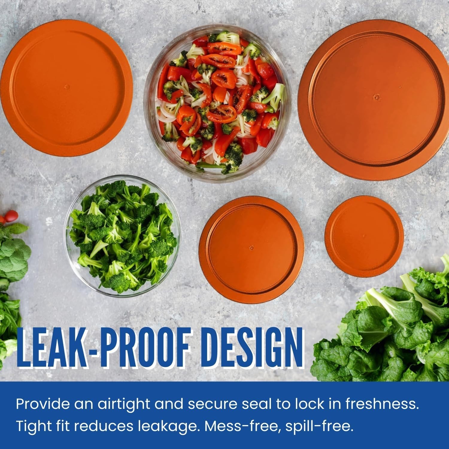 Replacement Lids fits Pyrex 2-Cup Glass Food Storage Container Bowls, 5-Inch …