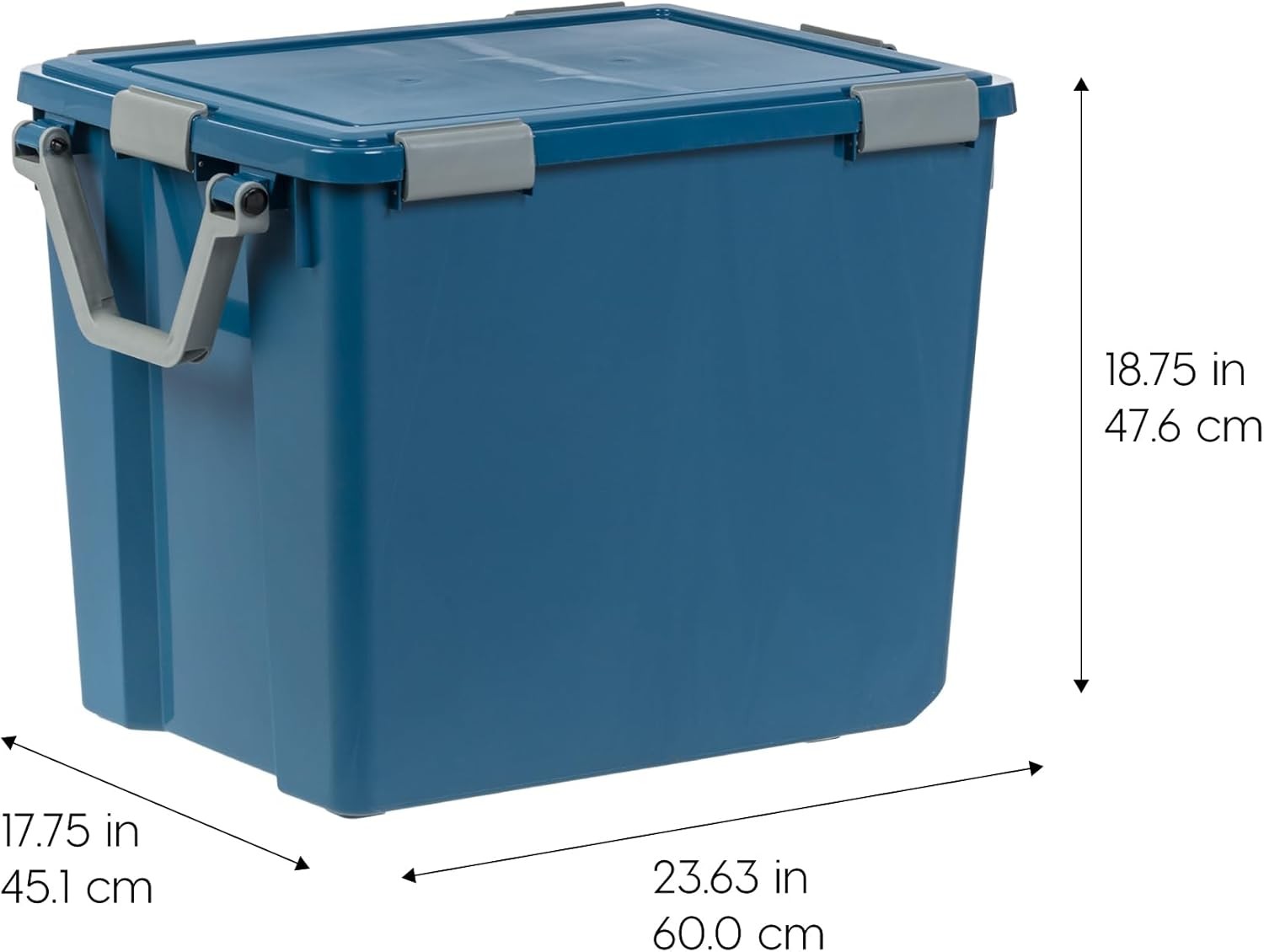 IRIS USA WeatherPro 103 Qt Eco-Friendly Storage Bins W/ Lids 2 Pack BPA-Free