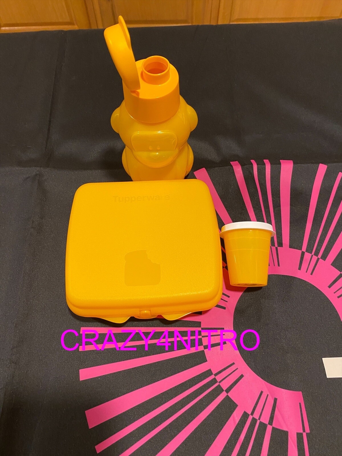 Tupperware ECO Lunch/Snack Set Orange Monkey Sandwich Keeper NEW BPA FREE SHIP