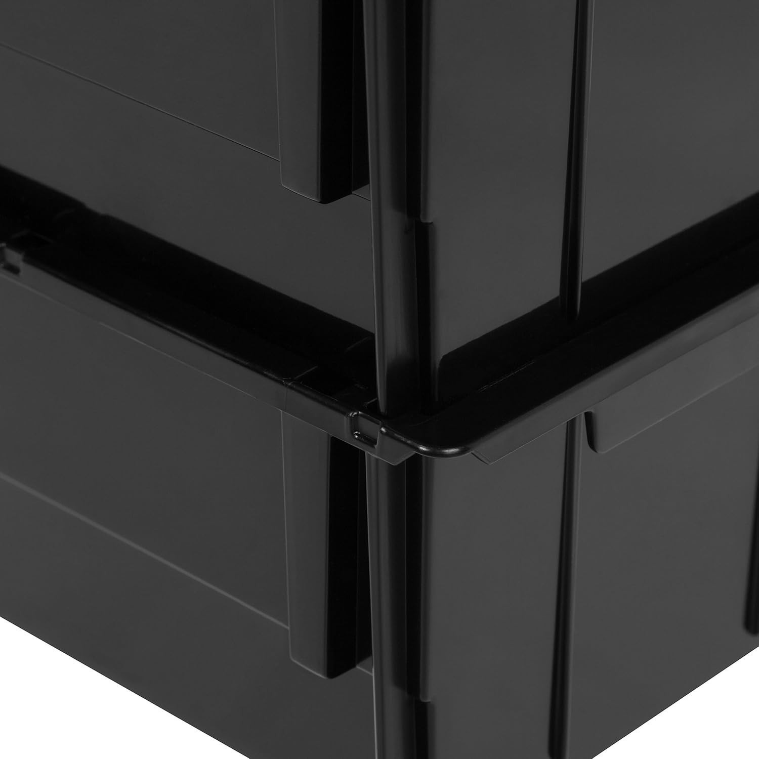 Small Stackable Storage Bins 12-Pack 7.5×4.5×3 inch Plastic Open Front Shelf Bin