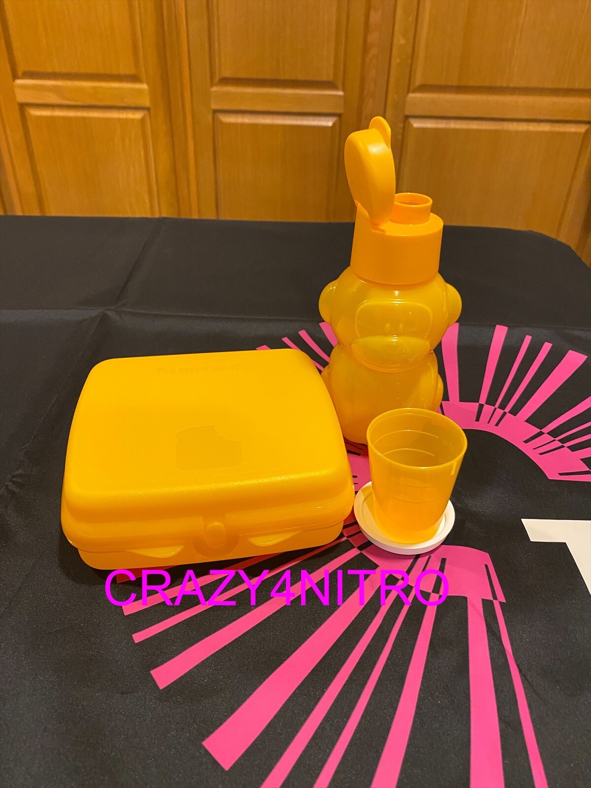 Tupperware ECO Lunch/Snack Set Orange Monkey Sandwich Keeper NEW BPA FREE SHIP