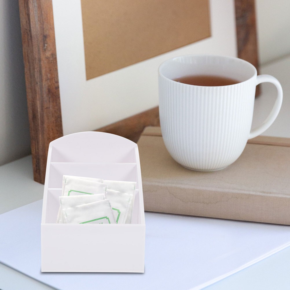 Acrylic Storage Box White For Hotel Lobby 1Pcs 4.91X3.54X3.34In