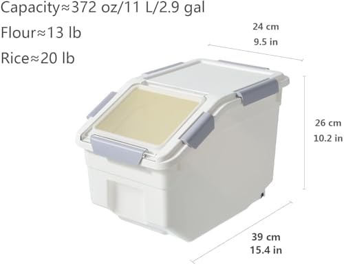 CITY BABY 2 Pack Airtight Flour Storage Container With Scoop,Dry Food, Sugar,…