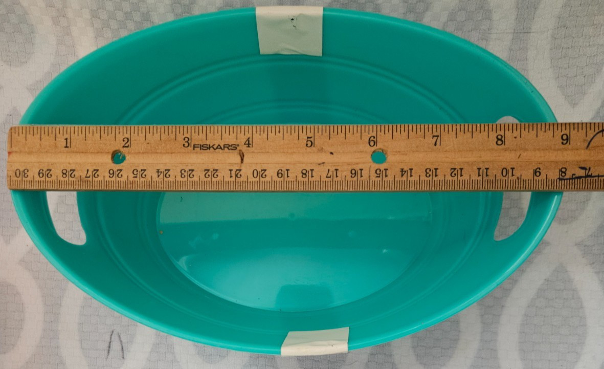TrueLiving Med Snack Tubs Turquoise Plastic Party Storage Baskets Handles 2 Pack