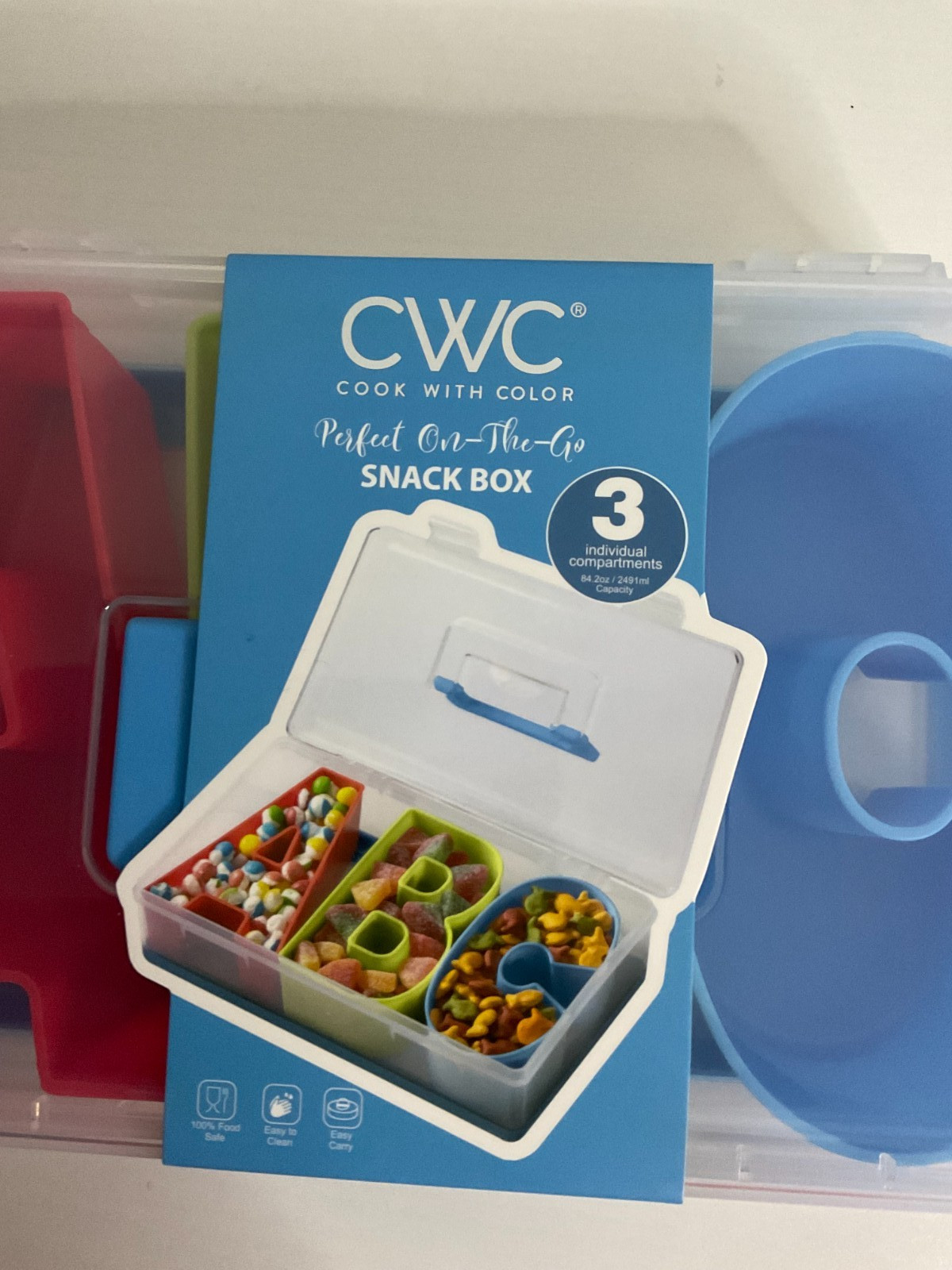 CWC Cook with Color ABC Alphabet Snack Box Set Perfect On-the-Go 3 Compartments