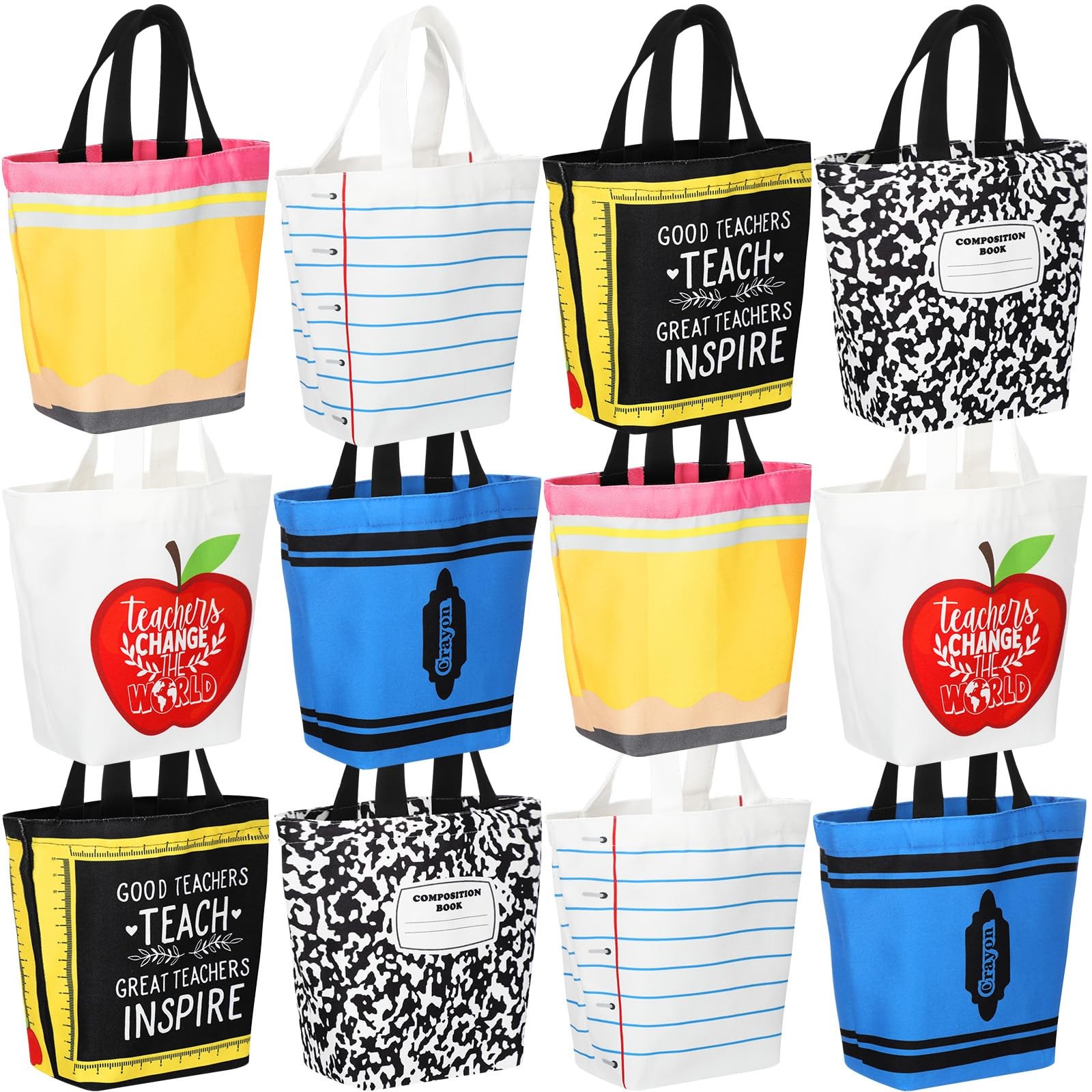 Sunnymove Teacher Mini Canvas Tote Bag Bulk Teacher Appreciation Gifts Mini
