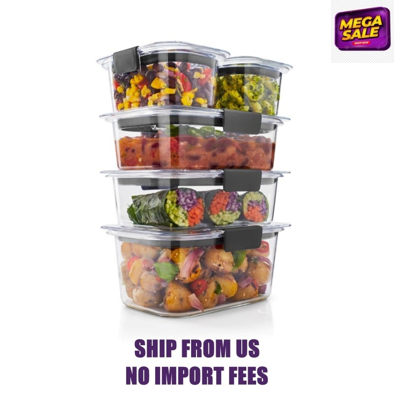 Rubbermaid Brilliance 10-Piece Set, Leak-Proof and Clear Food Storage Containers