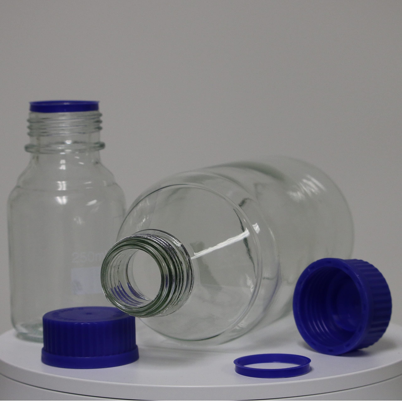 100ml Glass Media Storage Bottles with Screw Cap Borosilicate Pack of 2
