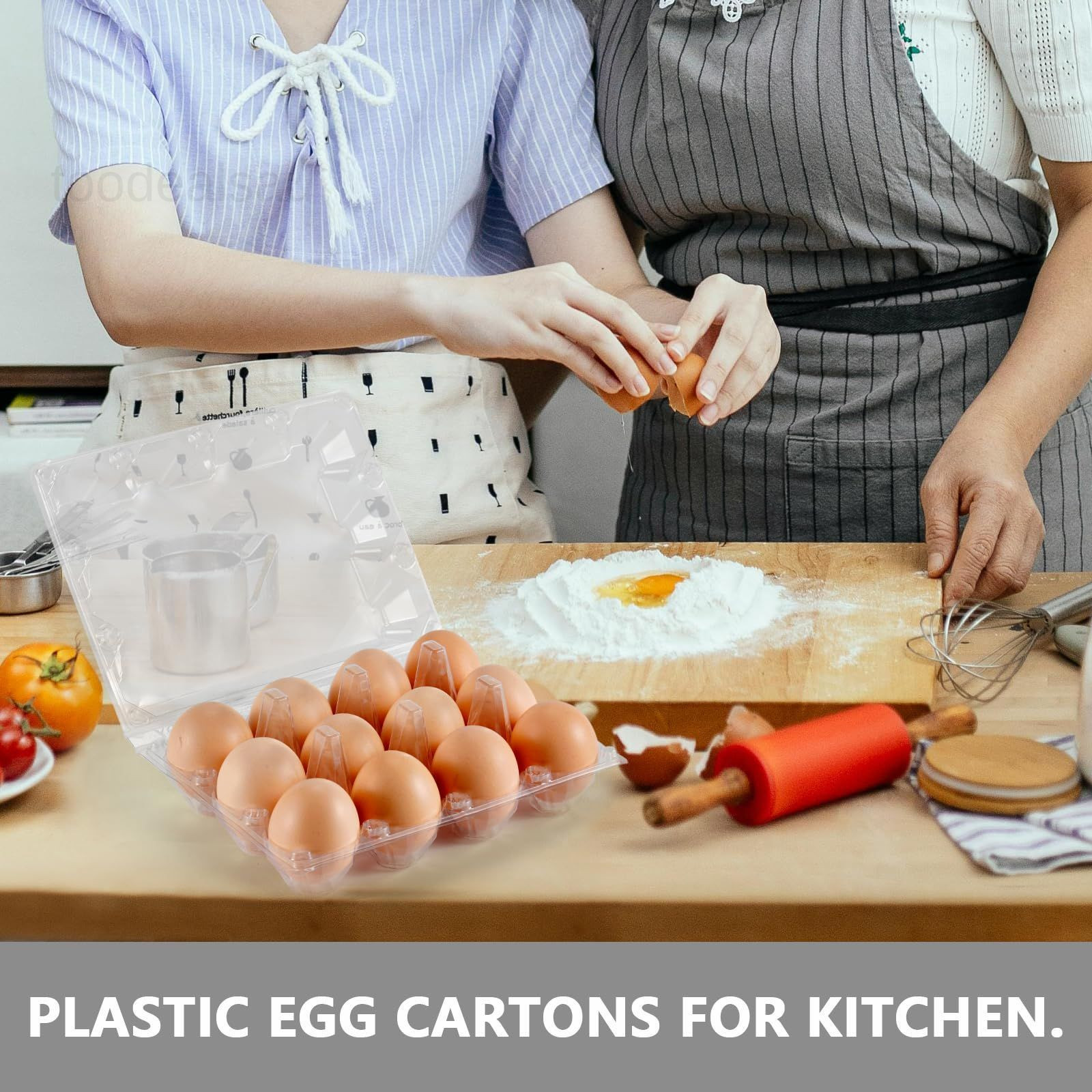 60PCS Plastic Egg Carton Reusable Cartons Cheap Bulk for 60Pack-3×4 Grids
