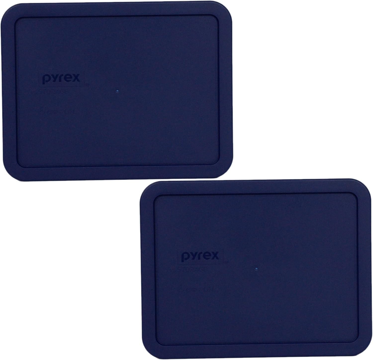 Pyrex 6-Cup Rectangular Glass Storage Containers with Plastic Covers, 2 Pack