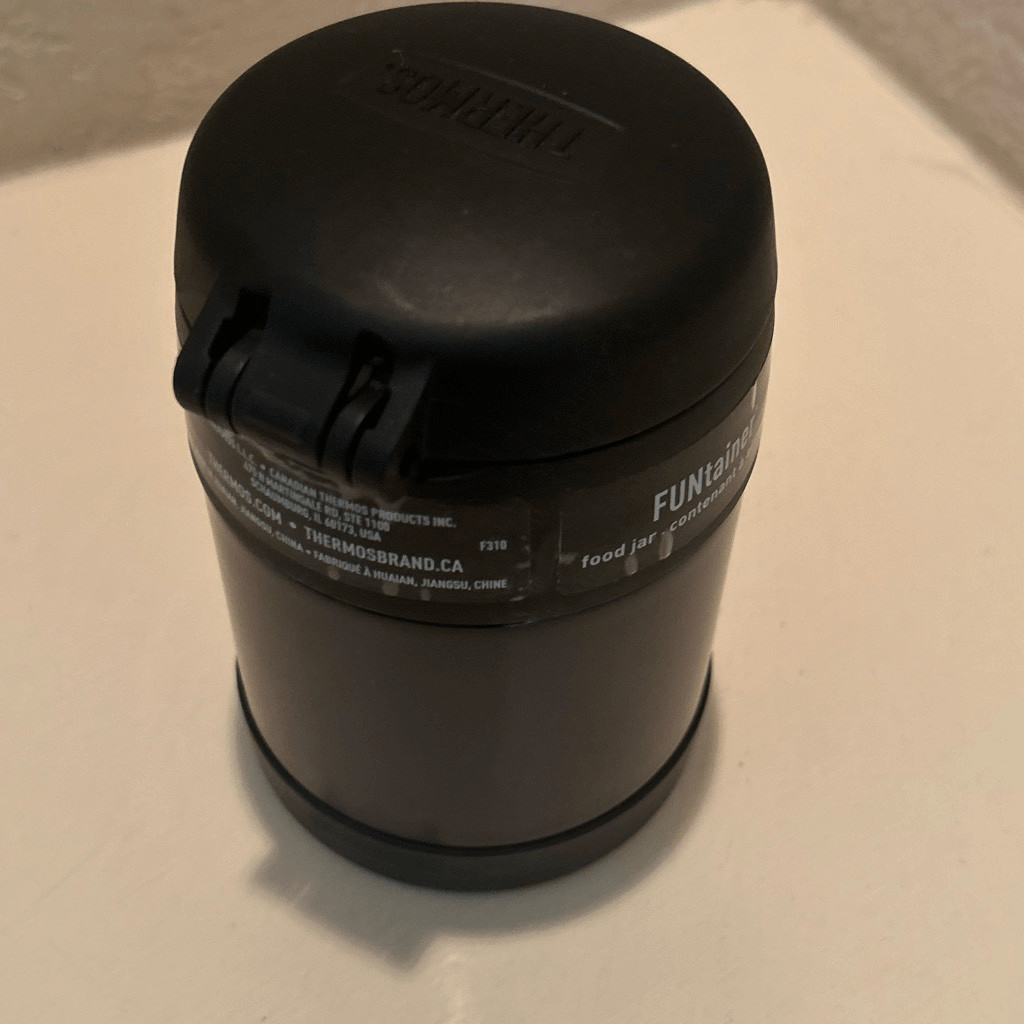Thermos Kids 10oz Food Jar Black 5 Hour School Work Travel NWT NO SPOON READ