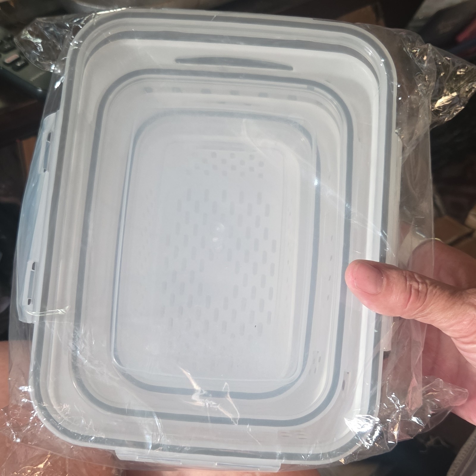 Rectangular Plastic Storage Container 7.4 Cup Snap Lid w/ Insert 3 SIZES