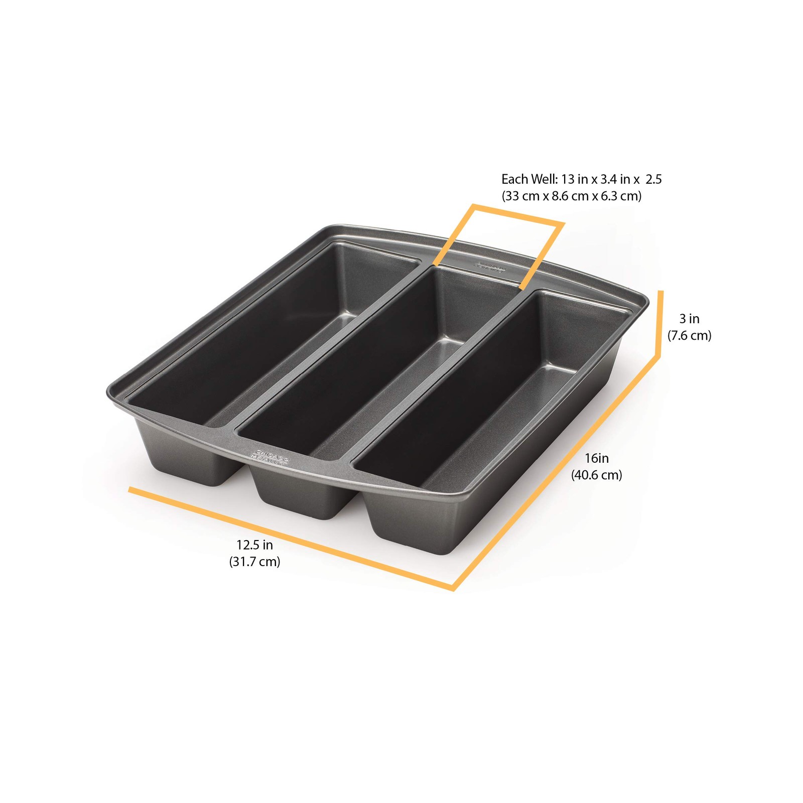 Chicago Metallic Professional Lasagna Trio Pan, 12 by 16 3″, Silver