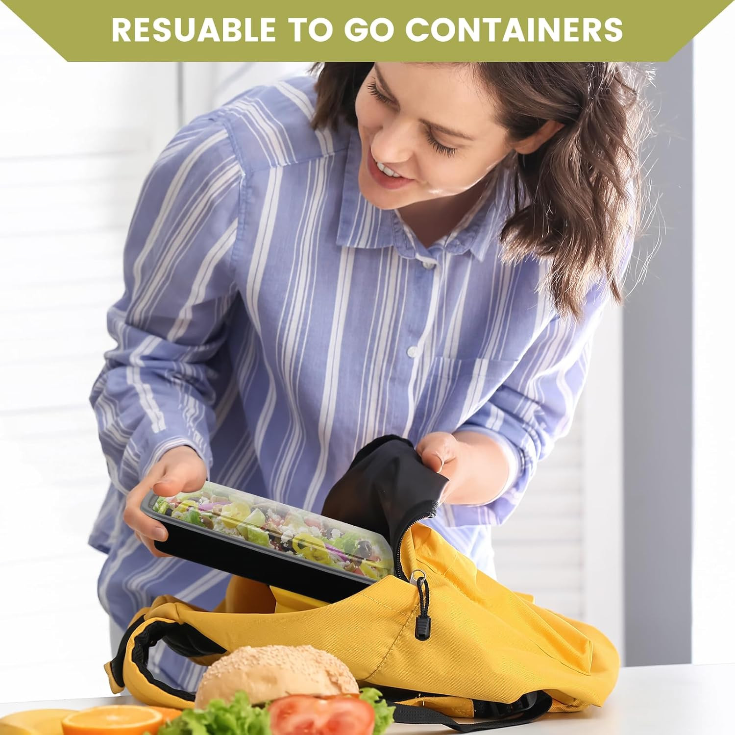 Meal Prep Containers Reusable – 48oz Food Storage Containers with Lids 30 Pack,