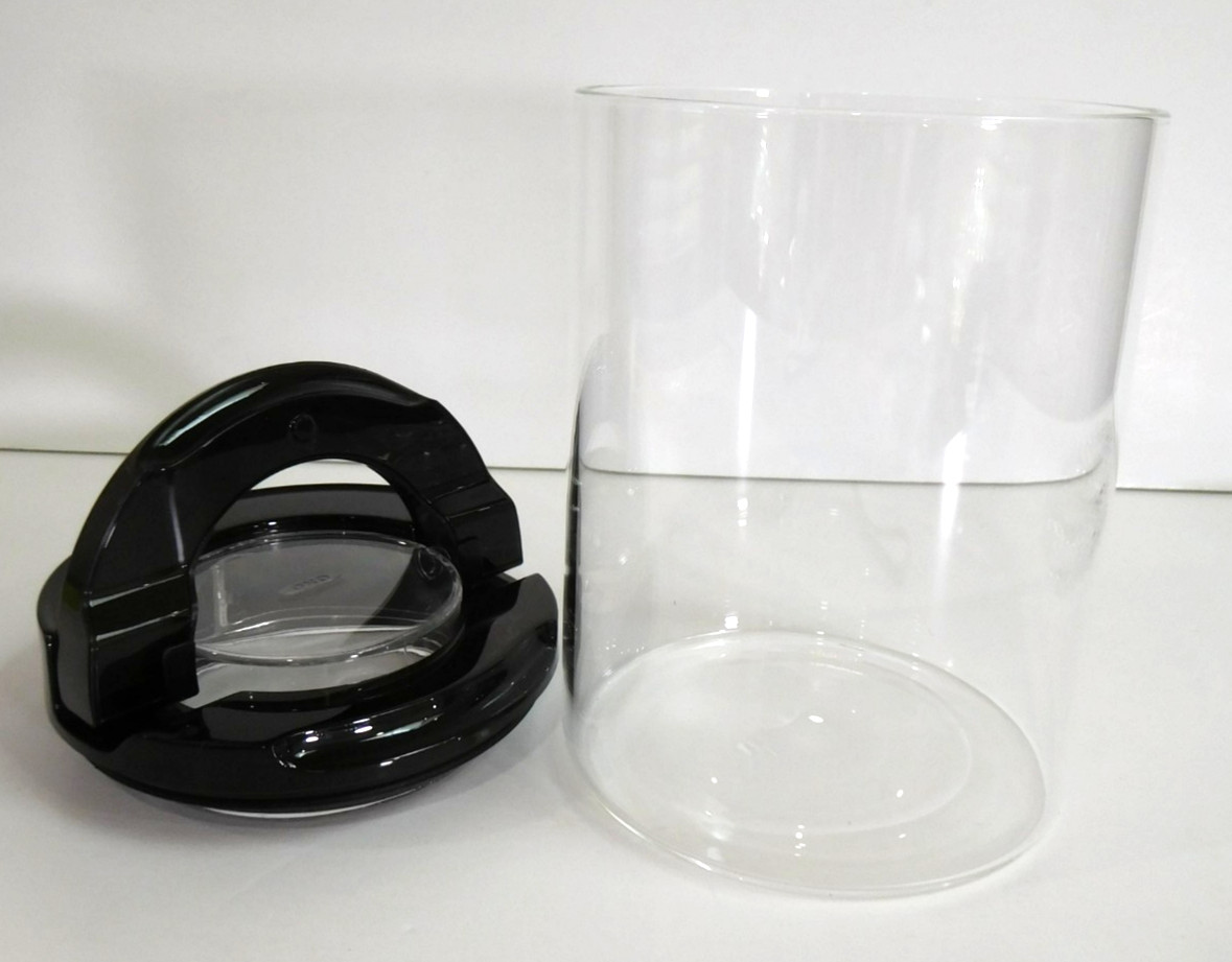 “GLASS” OXO GOOD GRIPS ~ size # ~ FLIPLOCK CANISTER storage jar container (#2)