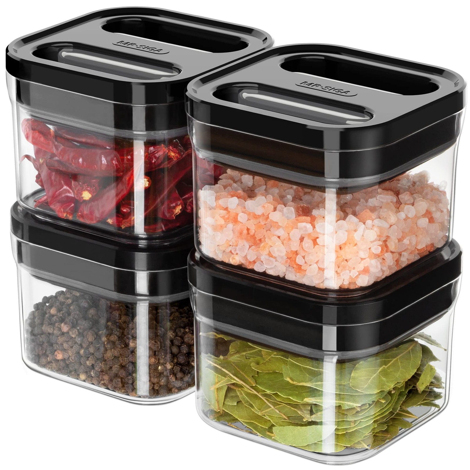4 Pack Airtight Food Storage Container Set, BPA Free Kitchen Pantry Organizat…