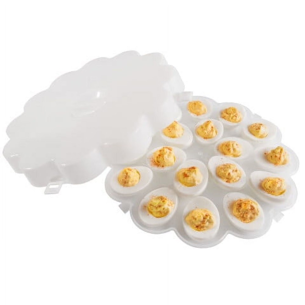 Deviled Egg Container Set with Lid for 36 Eggs Classic Cuisine Serving Platter