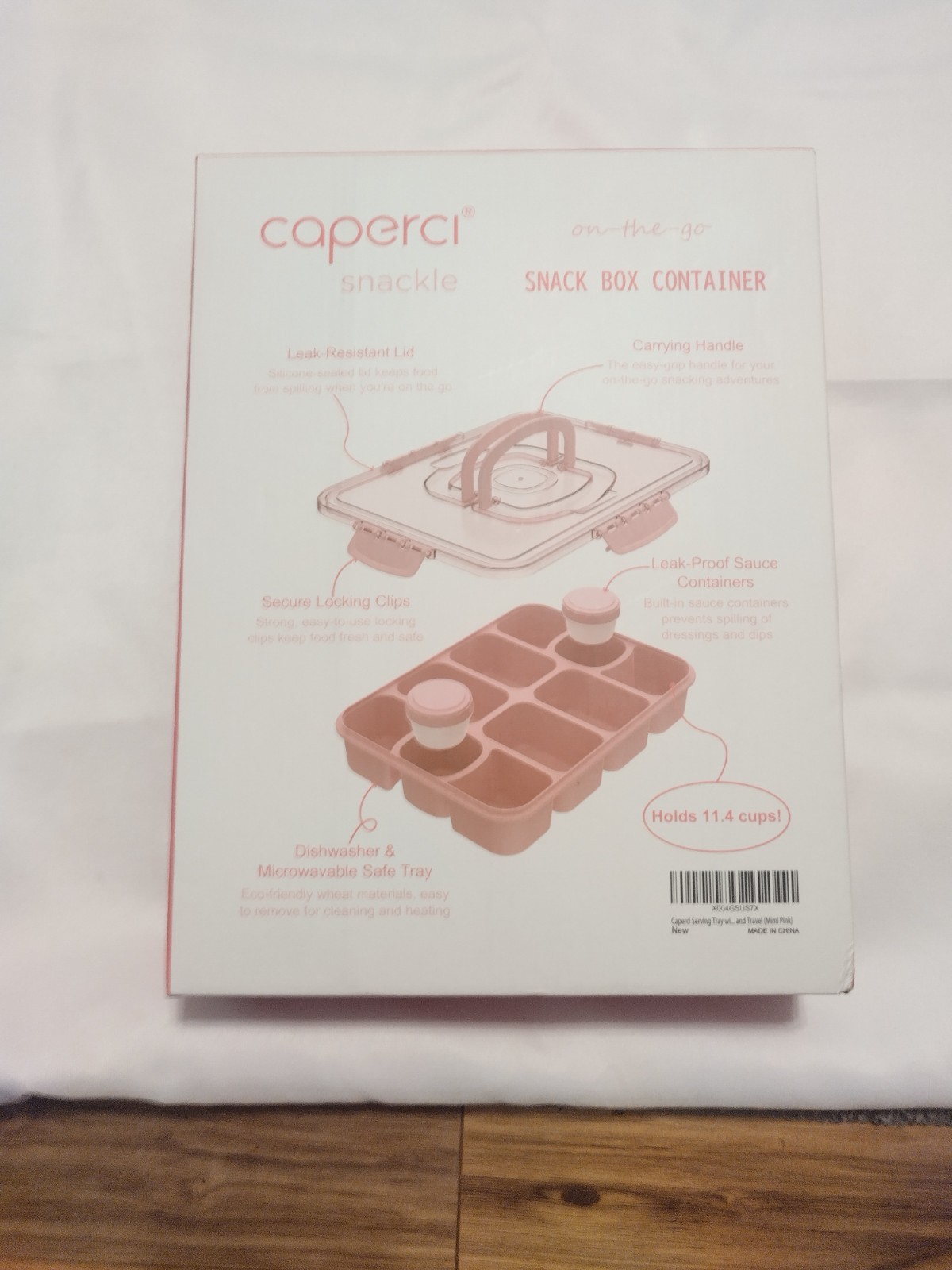 Caperci Snackle Box Container – Large 10-COMPARTMENT Divided Serving Tray with 2