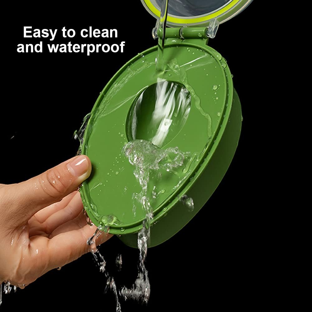 Qirvaten Avocado Saver Holder Food Crisper 6.02 x 4.33 x 3.15 inches, green