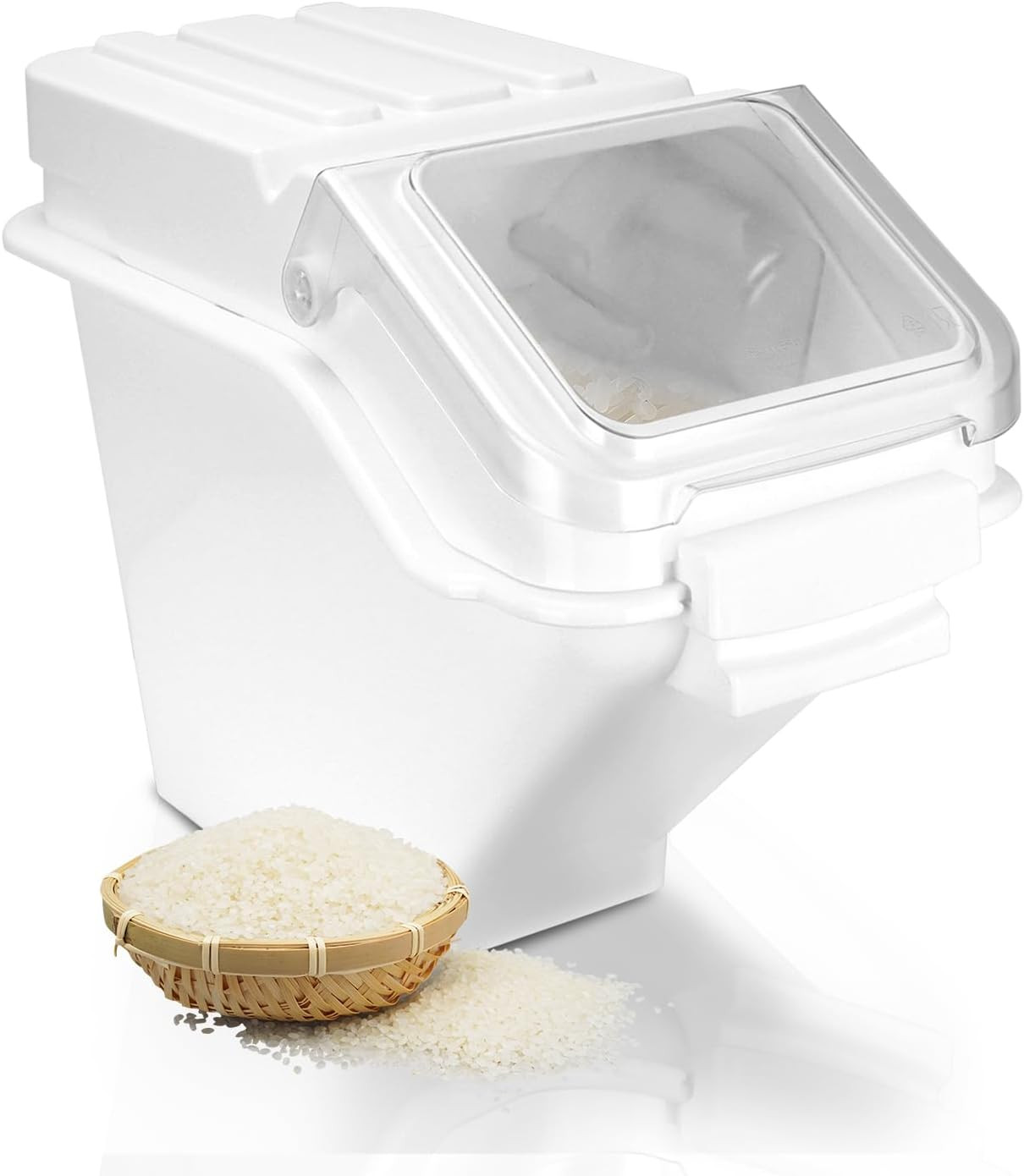 Airtight Flour Bin,24 L Stackable Kitchen Ingredient Storage Container with Lid
