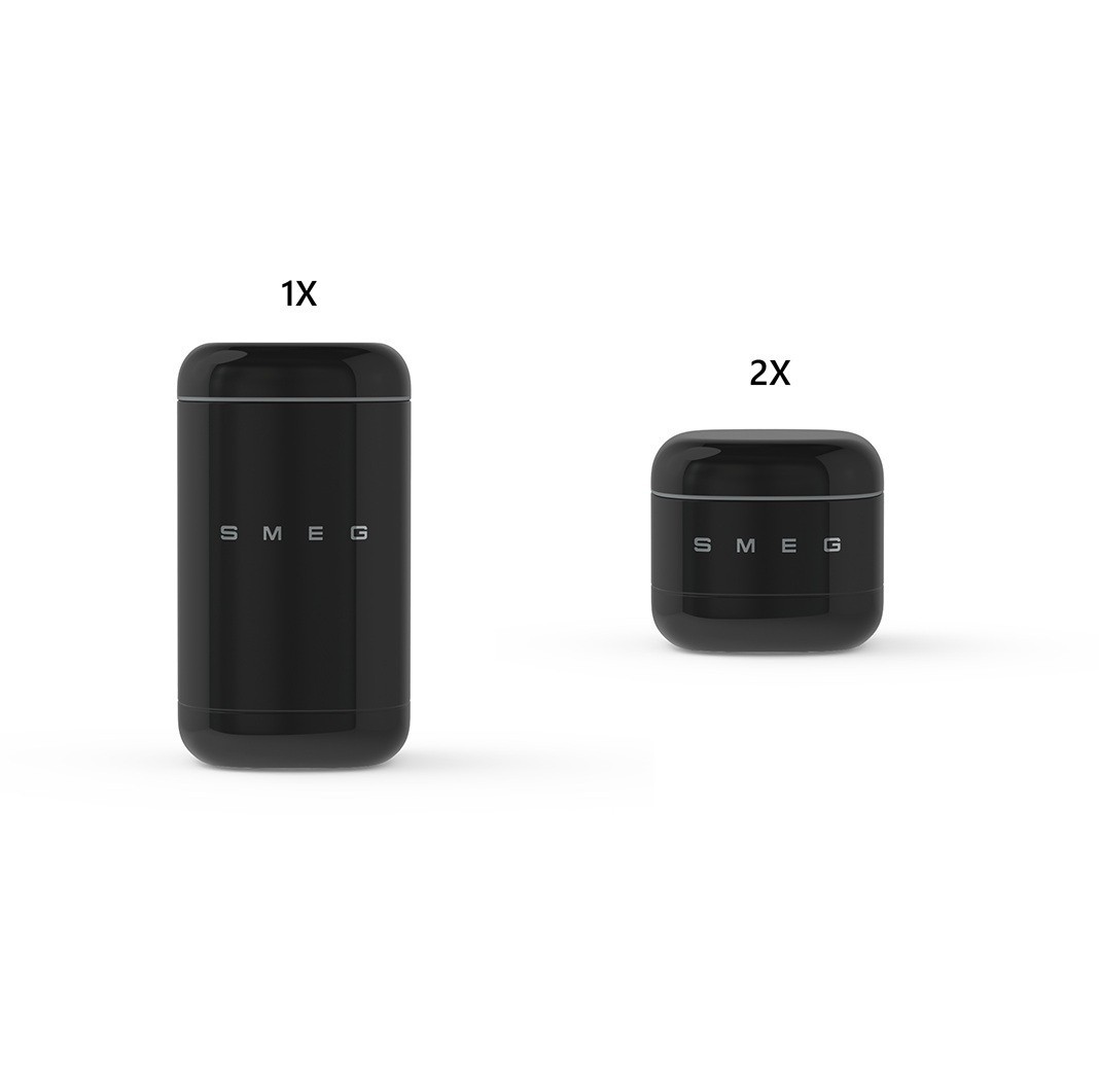 SMEG Black Food Storage Containers 3x 2026 New Collection Retro Design 1.4L 0.5L