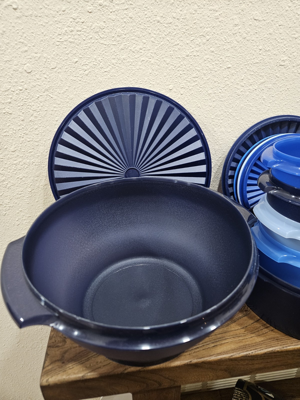 NEW 36 pc Tupperware Classic Servalier Blues Set Open Box