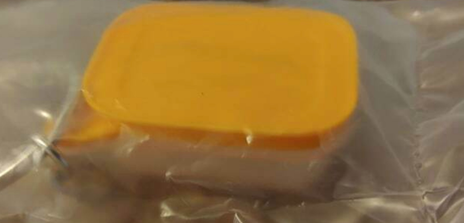 Tupperware Keychain Freezer mates Collectible Sheer Base Papaya Orange Seal New