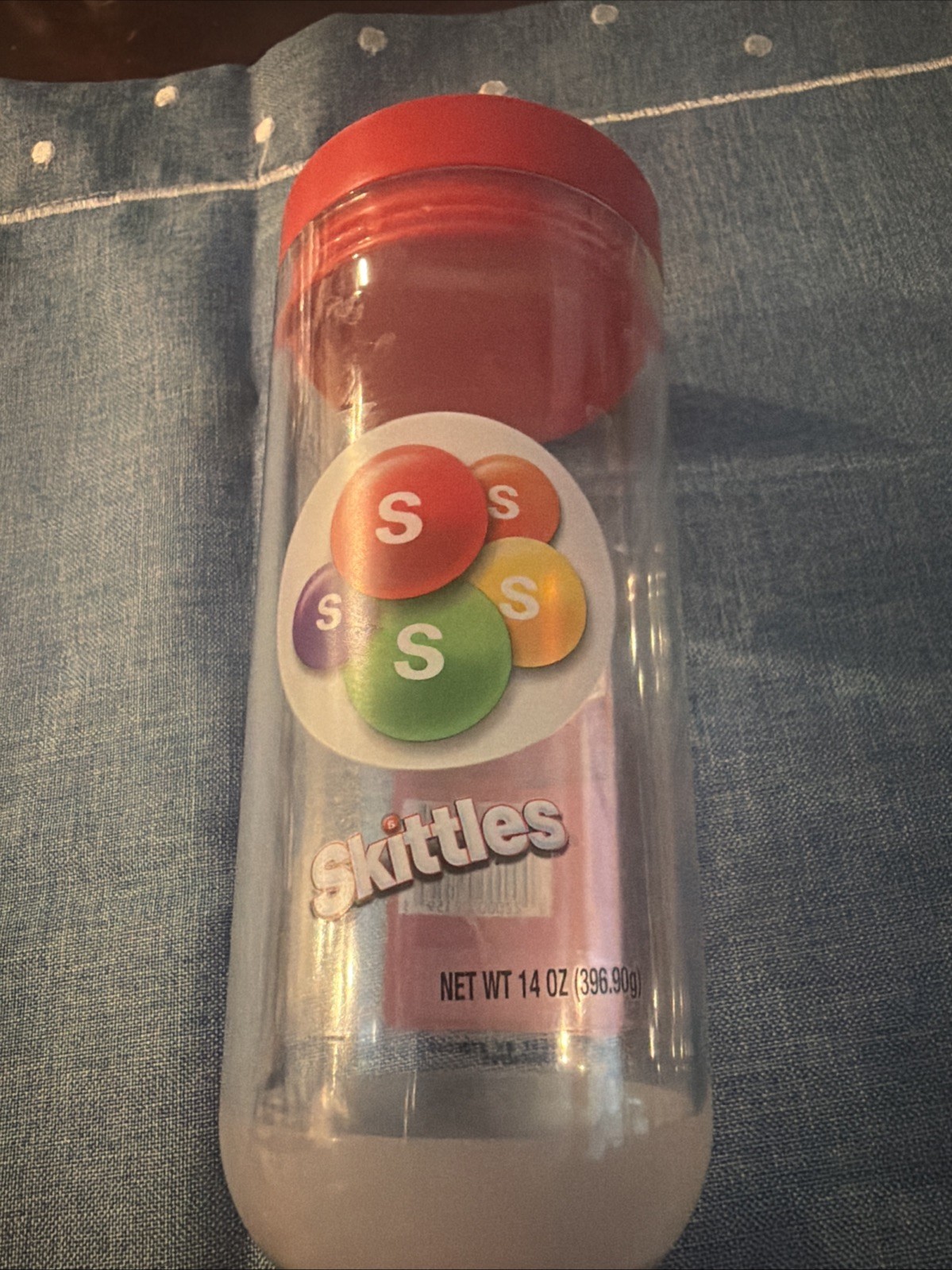 Skittles 20 Ounce Container For Candy With Removable Lid