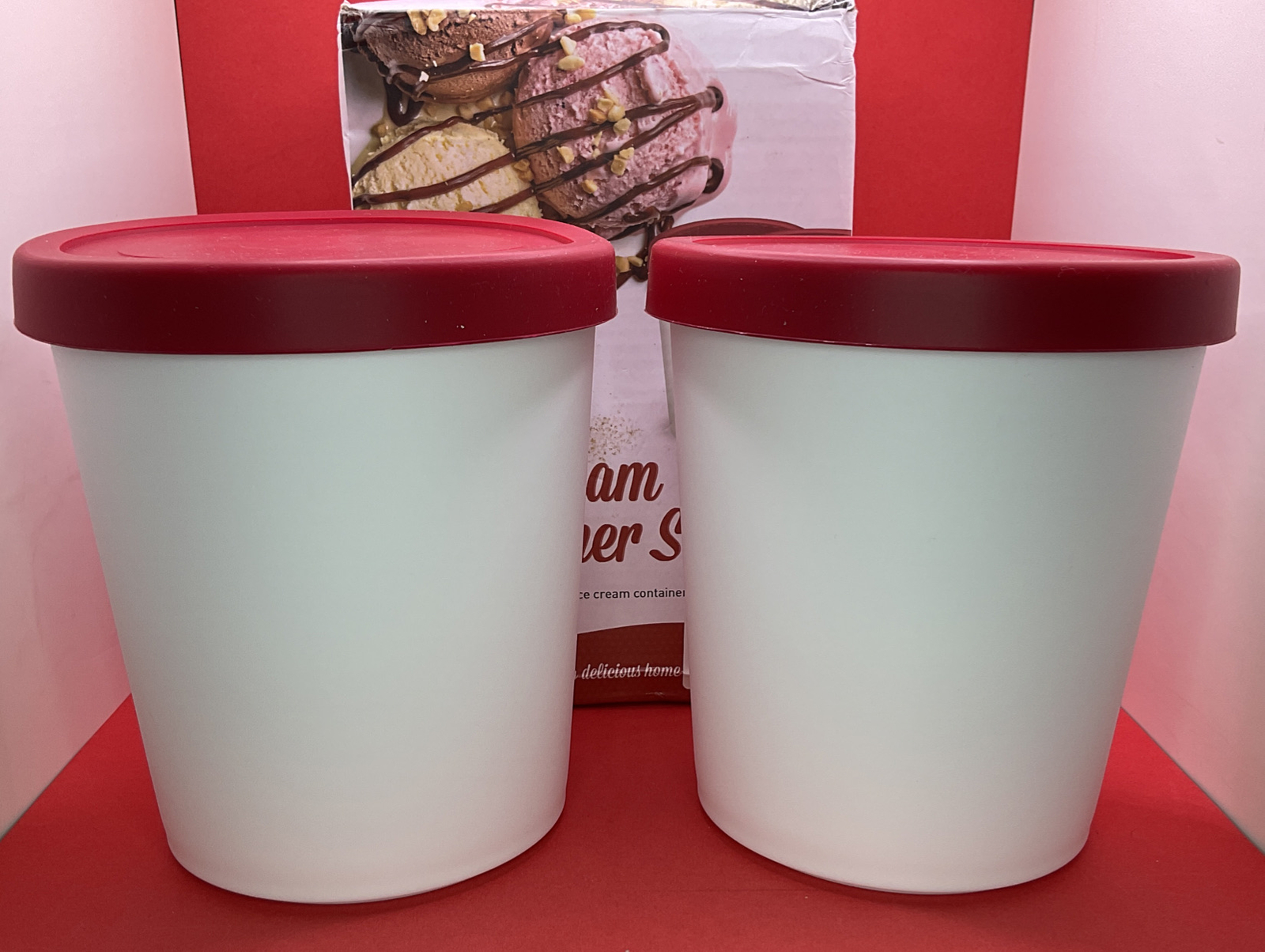 StarPack Home Ice Cream Container Set, 2 Set Package, READ