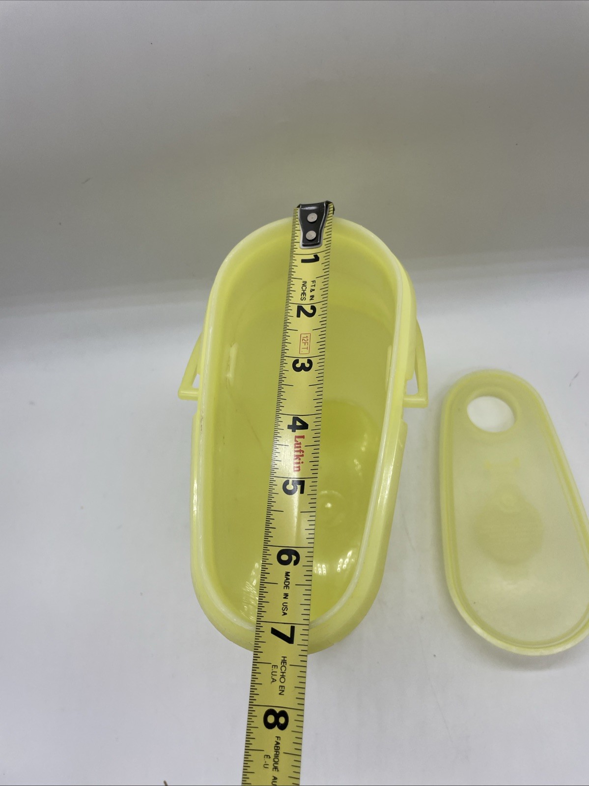 Tupperware Yellow Modular Oval Container Pour Spout Lid Handle 7 Cup Vintage