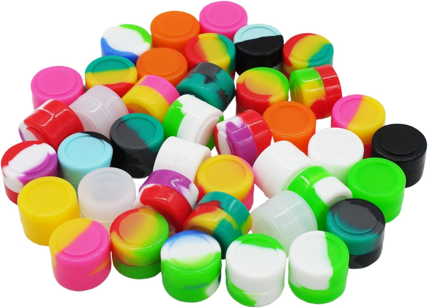 2Ml Silicone Wax Containers Concentrate Sealed Oil Non-Stick Jars (20), Multi…