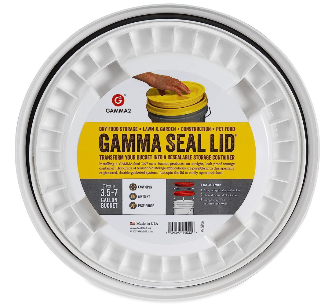 Gamma Seal Screw On Bucket Lid 5 Gallon Water Plastic Pail Air Tight Storage USA