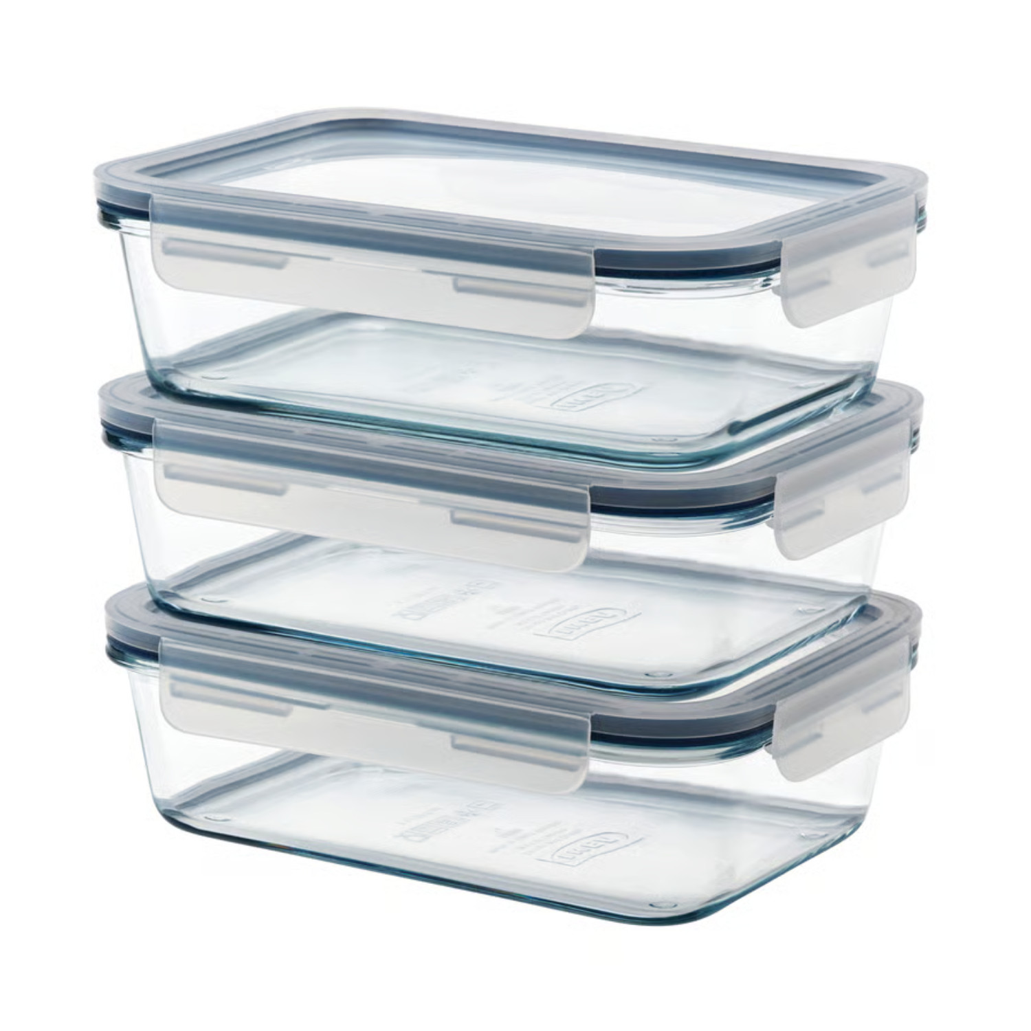IKEA 365+ Food container with lid rectangula glass 1L x 3Pack