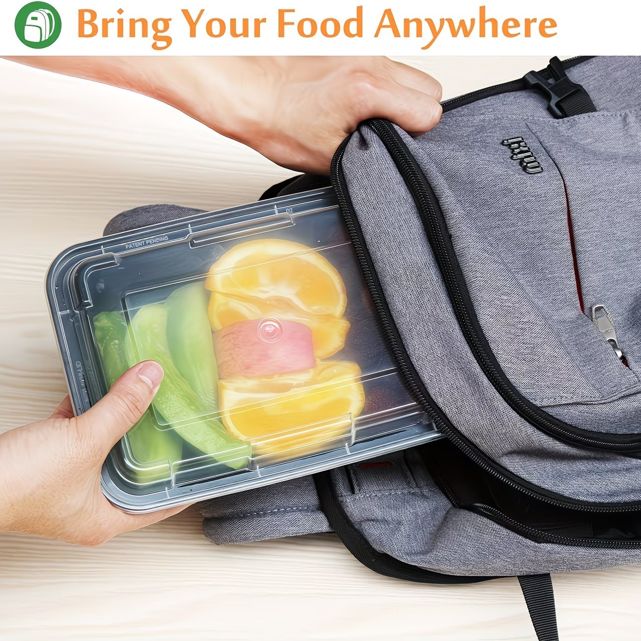 32oz Meal Prep Containers 10/50/150 Pack Black Rectangular BPA-Free Reusable.