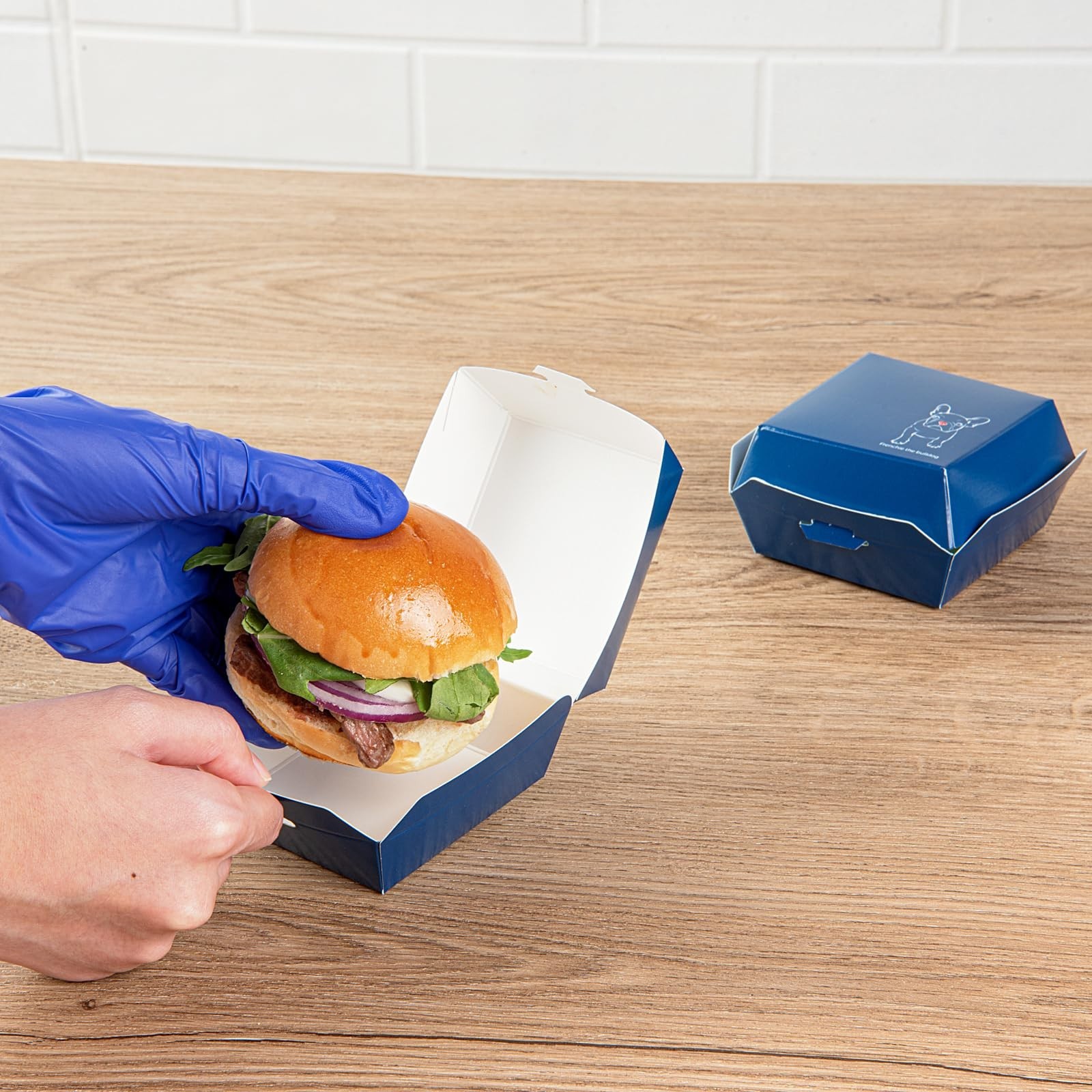 Mini Burger Boxes 2.8″ Clamshell Food Containers – 100 Disposable Hinged Lid Tak