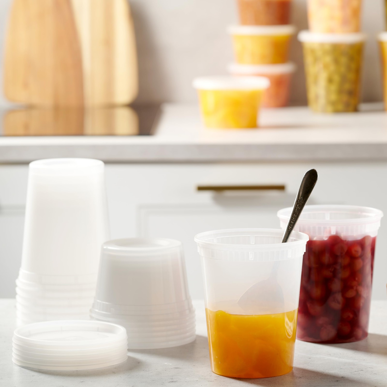 24 Pack -32 Oz Plastic Deli Containers with Lids – Food Storage Containers wi…