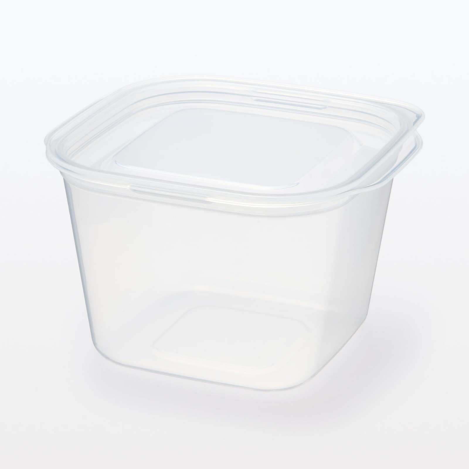 MUJI Food Containers (2 pieces), Semi-transparent, Square, 900mL, Microwave-safe