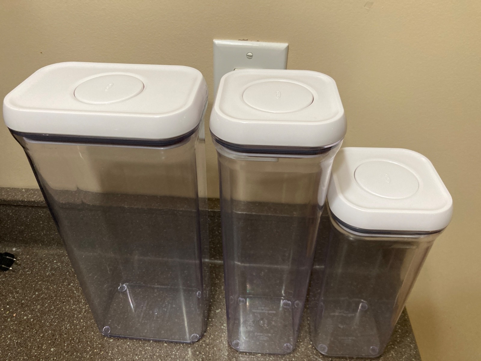 OXO Good Grips Original POP Container Set 3 White Airtight Storage
