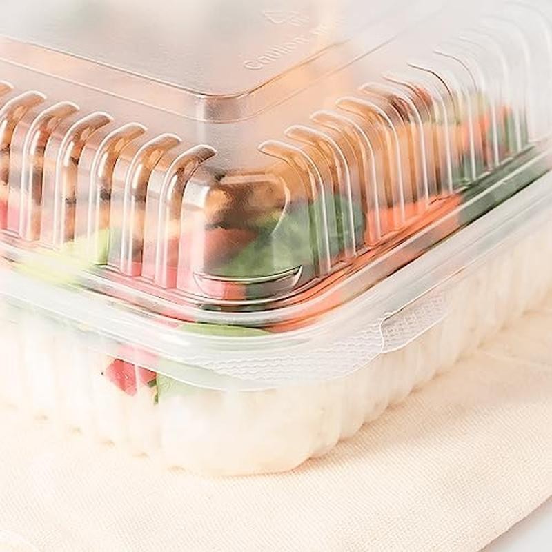 7×7 PP Hinged Food Container BPA Free Reusable Microwave Safe Freezer Safe 250ct